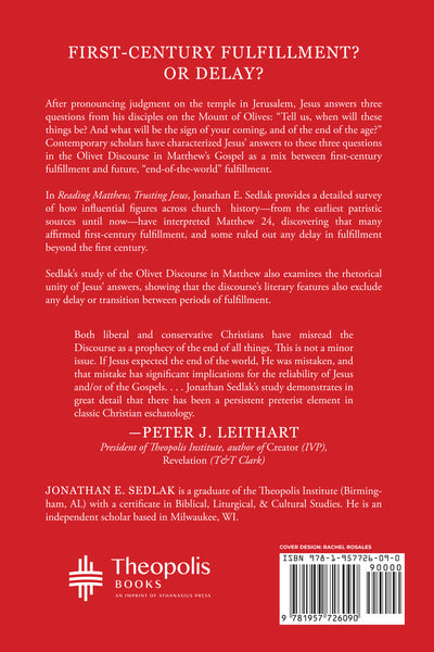 Reading Matthew, Trusting Jesus: Christian Tradition and First-Century Fulfillment within Matthew 24-25