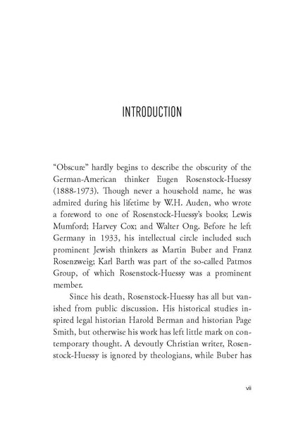 I Respond Though I Shall Be Changed: Essays on the Thought of Eugen Rosenstock-Huessy