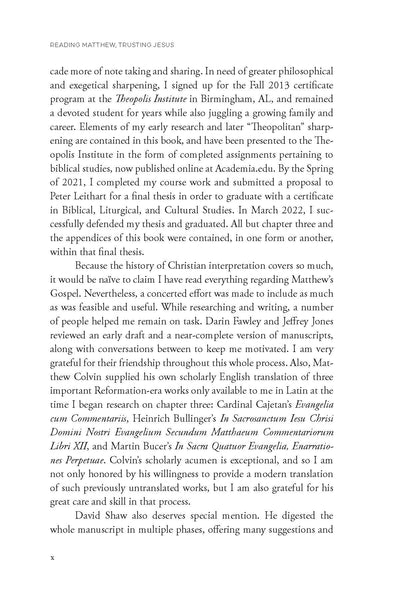 Reading Matthew, Trusting Jesus: Christian Tradition and First-Century Fulfillment within Matthew 24-25