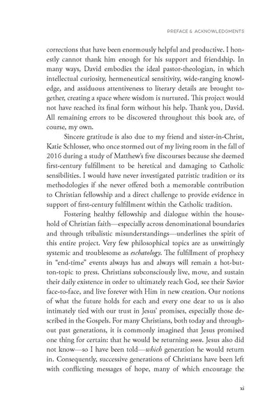 Reading Matthew, Trusting Jesus: Christian Tradition and First-Century Fulfillment within Matthew 24-25