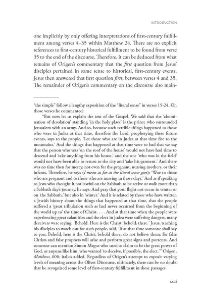 Reading Matthew, Trusting Jesus: Christian Tradition and First-Century Fulfillment within Matthew 24-25