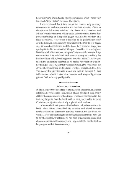 Ecclesiastes Through New Eyes: A Table in the Mist