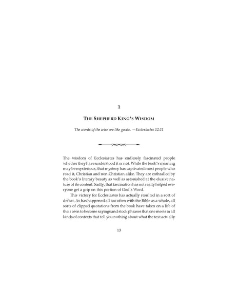 Ecclesiastes Through New Eyes: A Table in the Mist