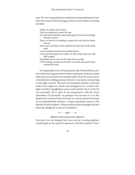 Ecclesiastes Through New Eyes: A Table in the Mist