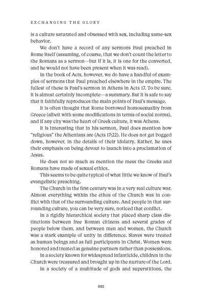 Exchanging the Glory: Idolatry and Homosexuality in Romans 1