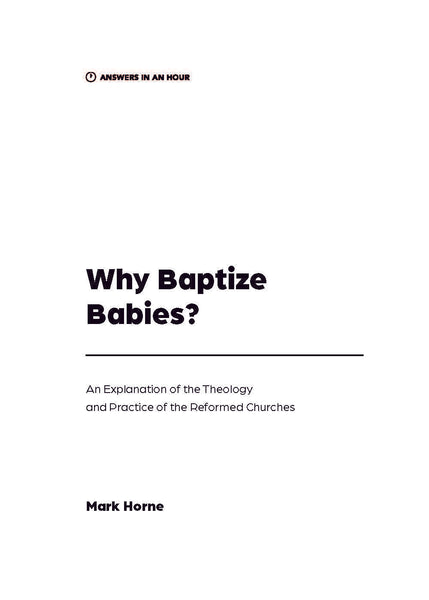 Why Baptize Babies?
